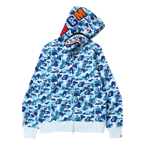 Bape hoodie camo blue