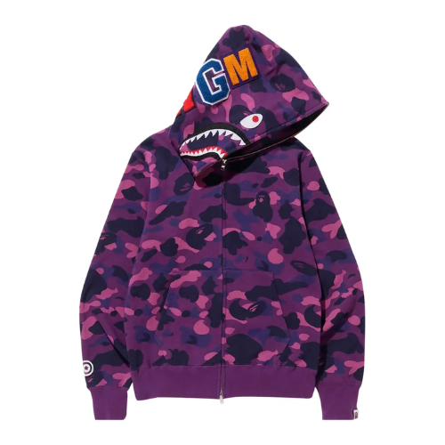 Bape hoodie camo purple