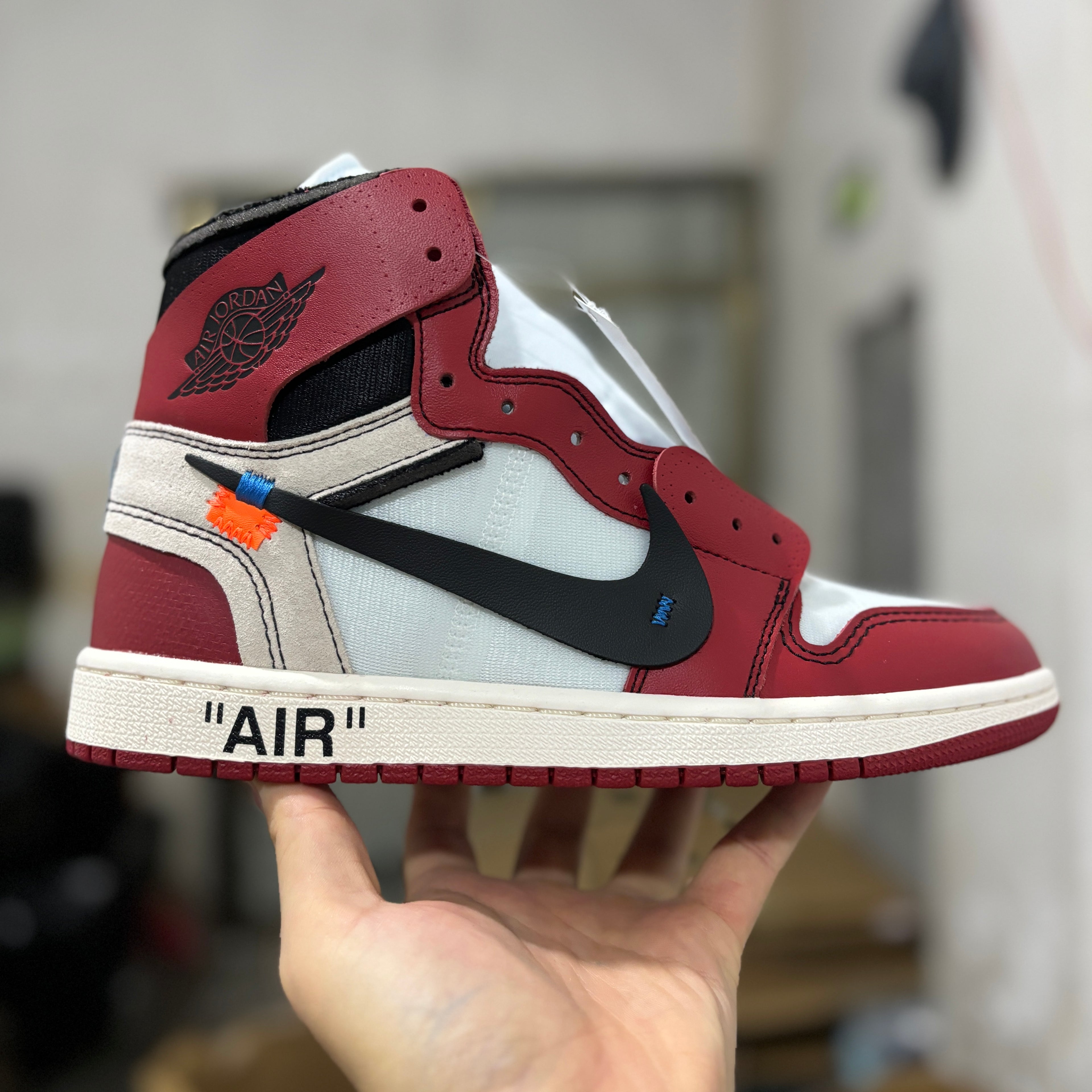 Jordan 1 high top red off white