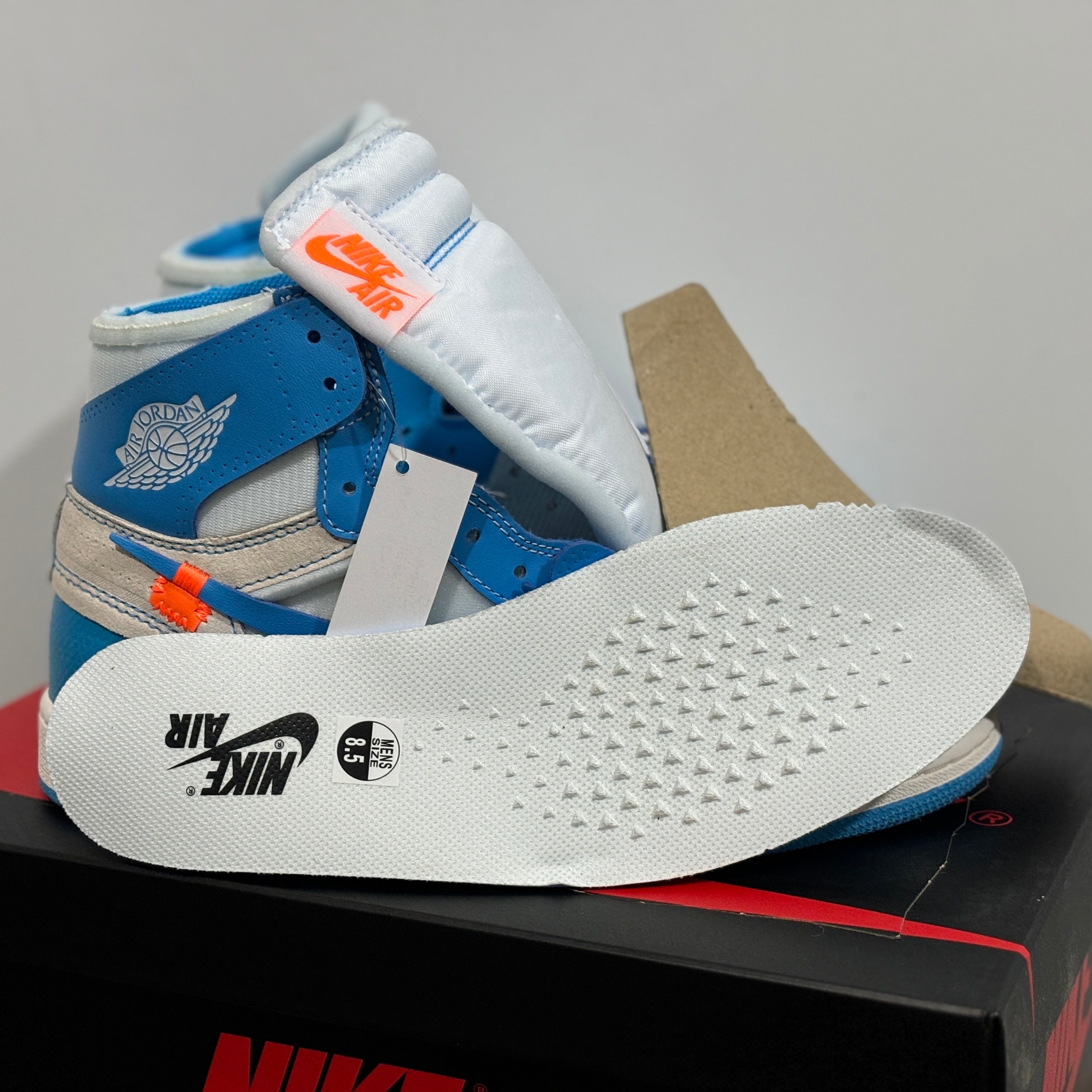 Jordan 1 high top blue off white