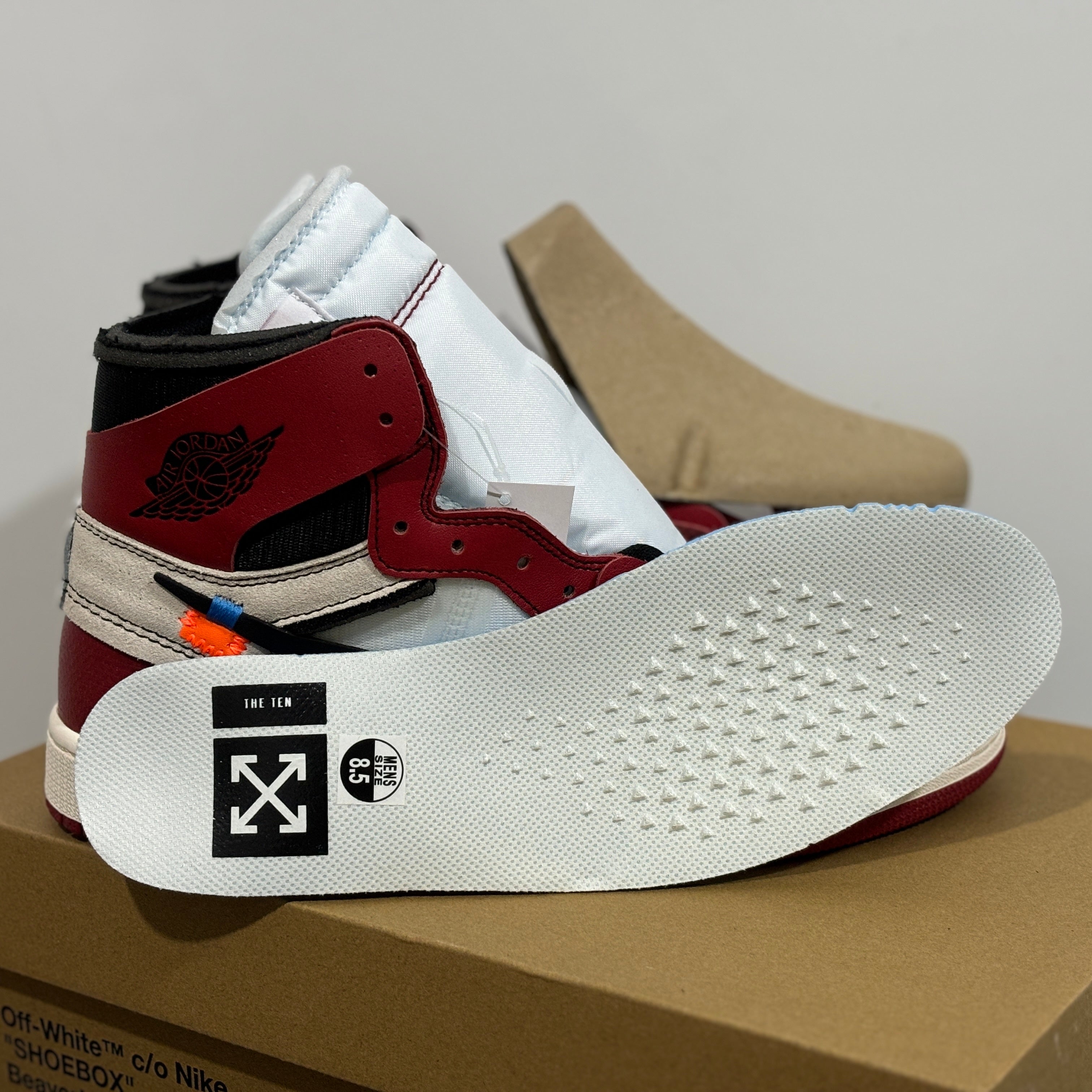 Jordan 1 high top red off white
