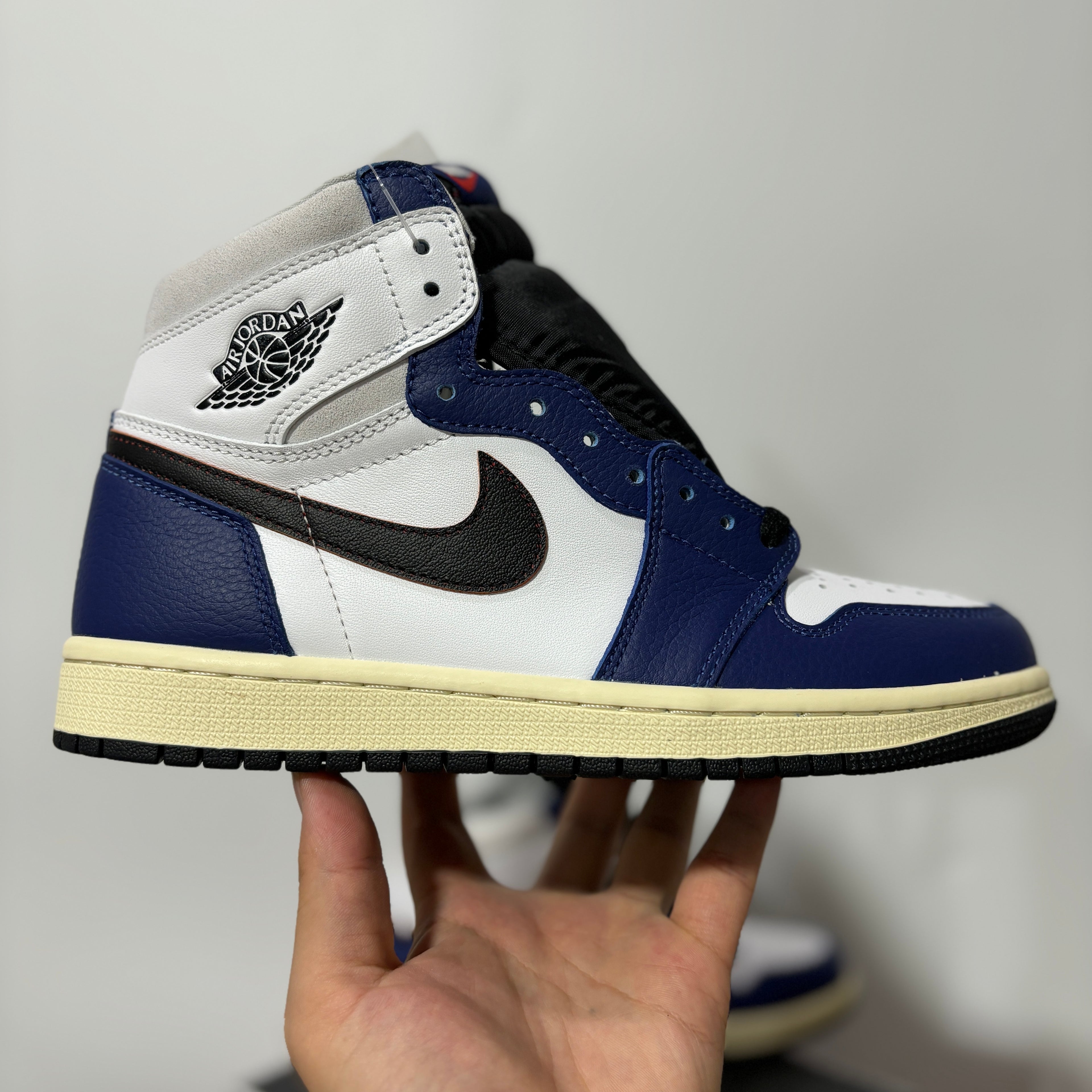 Jordan 1 high retro blue white grey